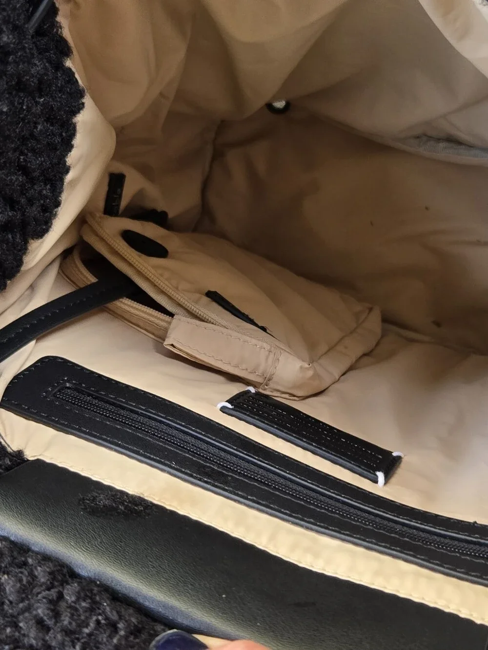 Caraa X Free People Cirrus Black Sherpa Backpack Teddy Rucksack